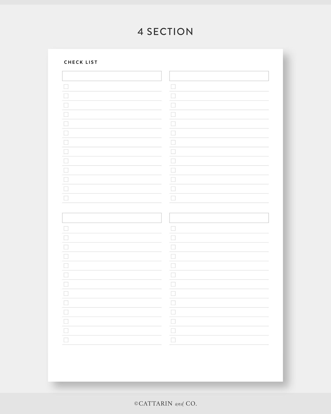 A4 | US Letter, Check List Printable | Blank to Do List Template | Task ...