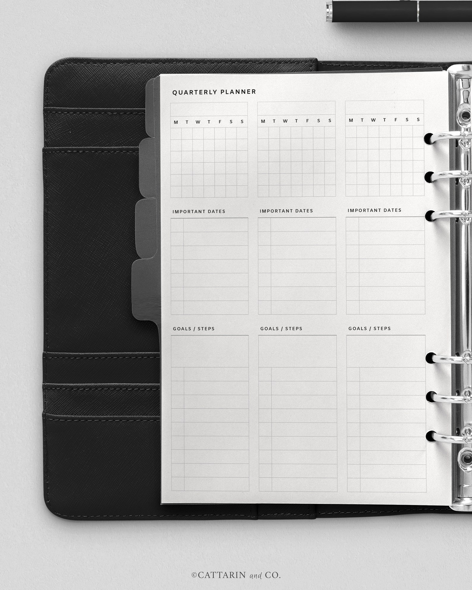 A5 Quarterly Planner Printable Etsy