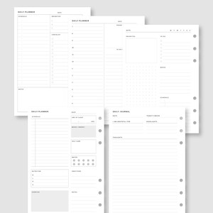 Personal Wide, Undated Planner Bundle | Printable Planner Kit | Yearly ...