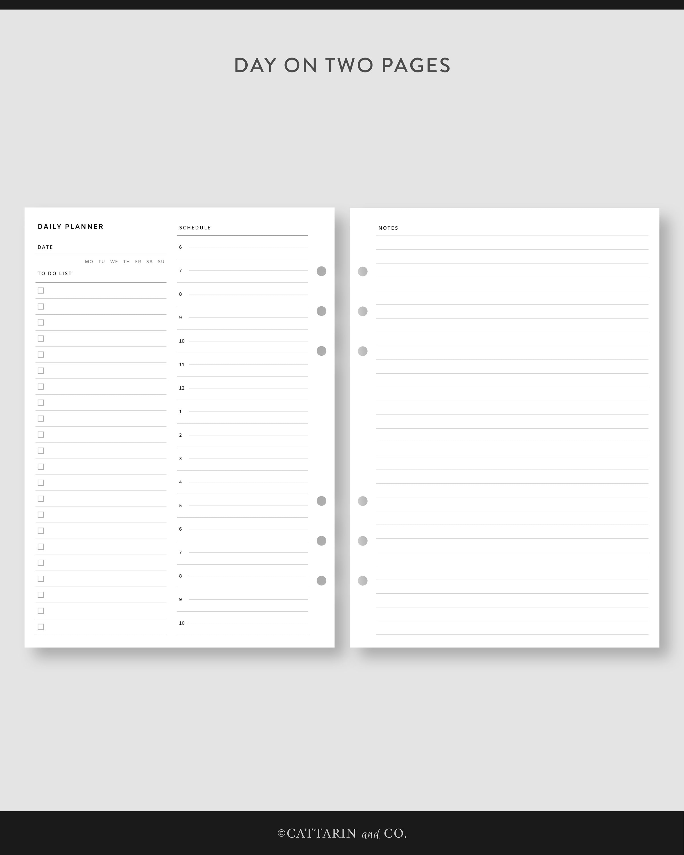 A5, Undated Planner Bundle | Printable Planner Kit | Yearly, Monthly ...