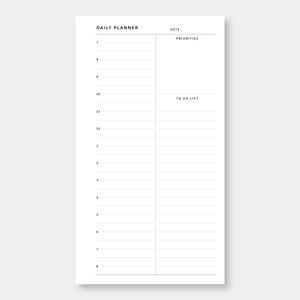 Personal, Half Hourly Daily Schedule Printable | Day on One Page ...