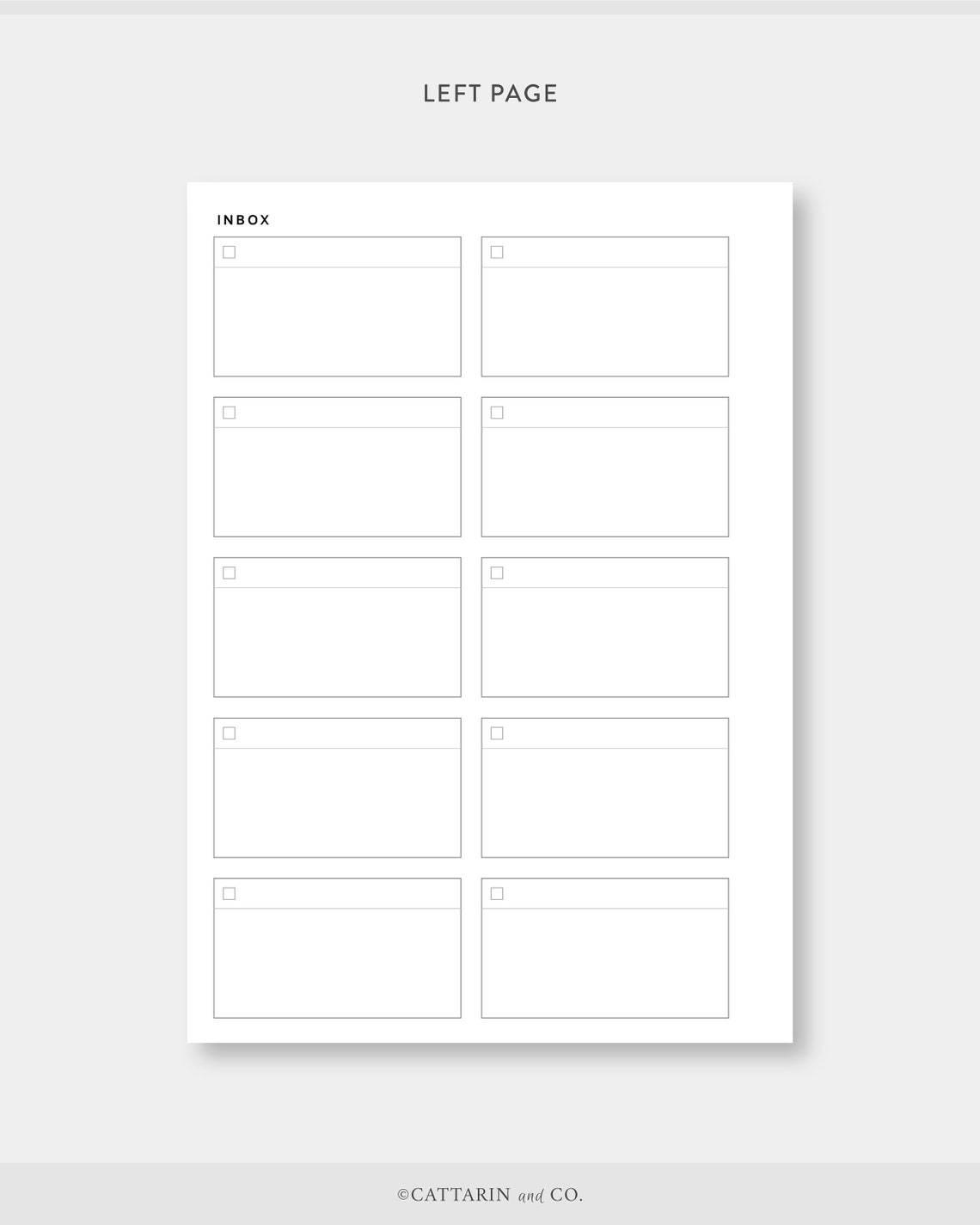 Personal Wide, Inbox Dashboard Printable | Blank, Grid Layout | Inbox ...