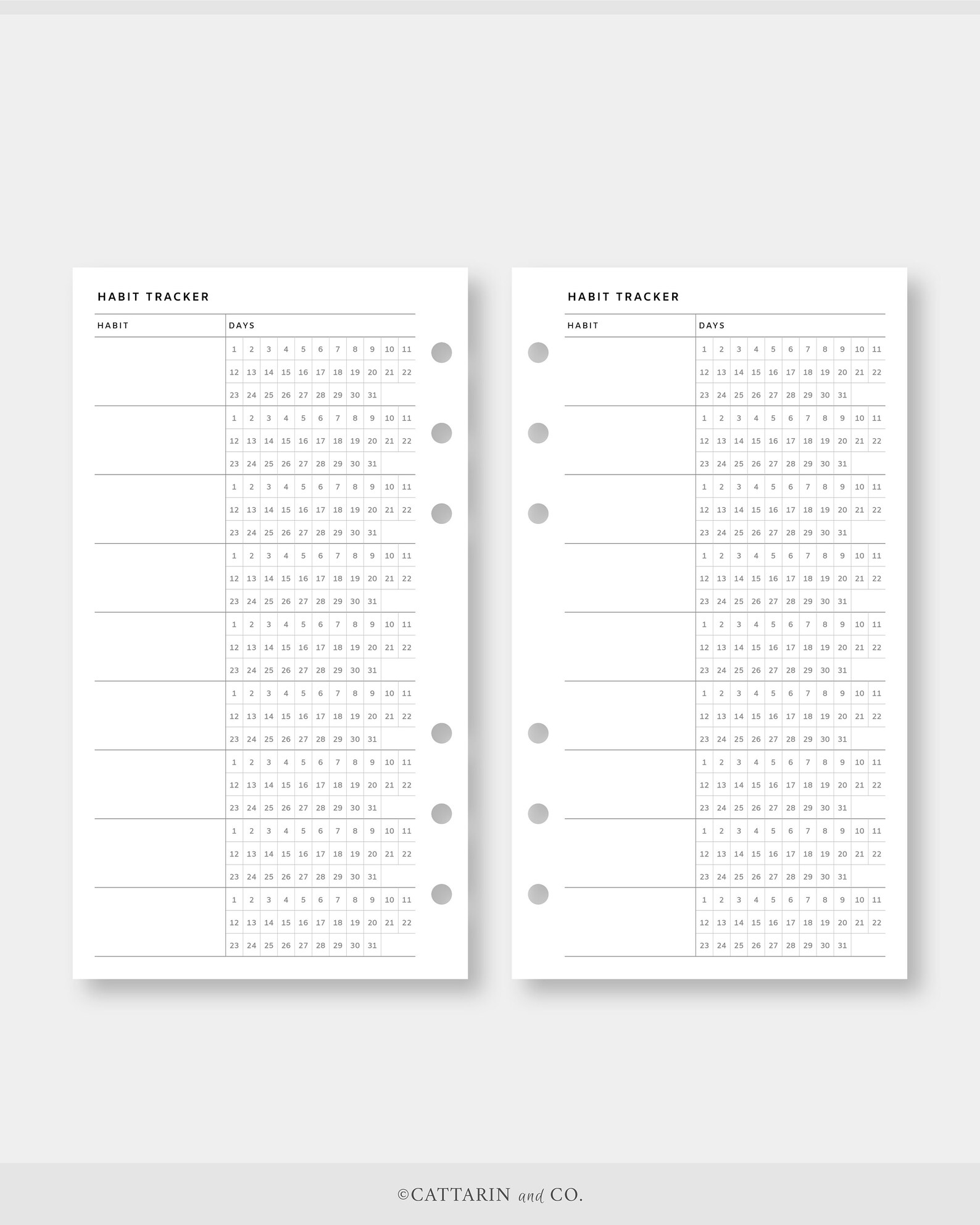 Personal, Monthly Habit Tracker Printable | Routin Track | Simple ...