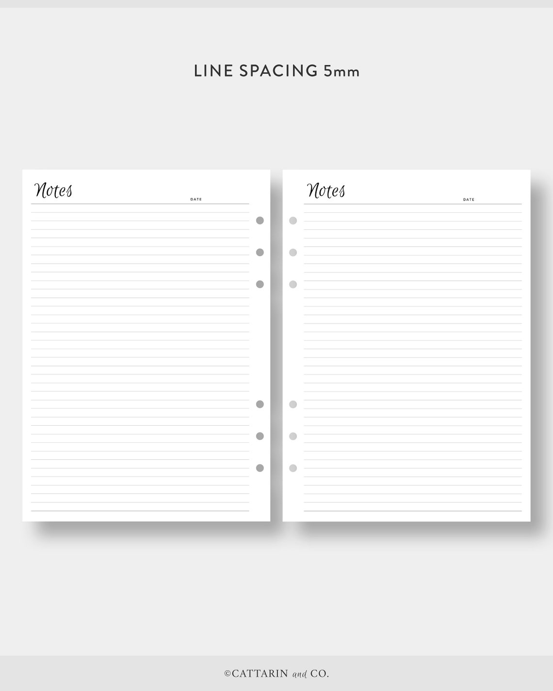 A5 Lined Notes Paper Template Grid Graph Ruled Paper | Etsy