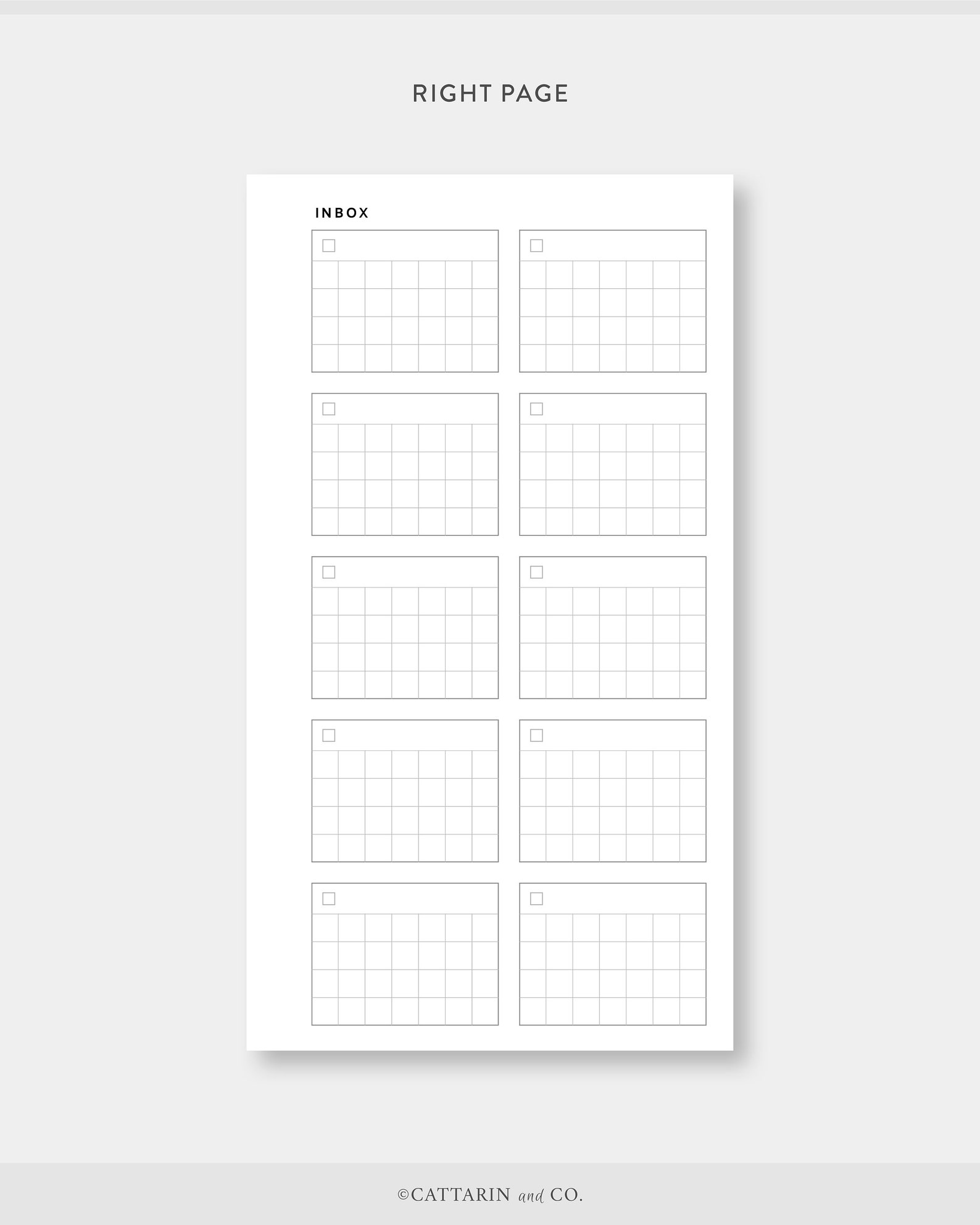 Personal, Inbox Dashboard Printable | Blank, Grid Layout | Inbox ...