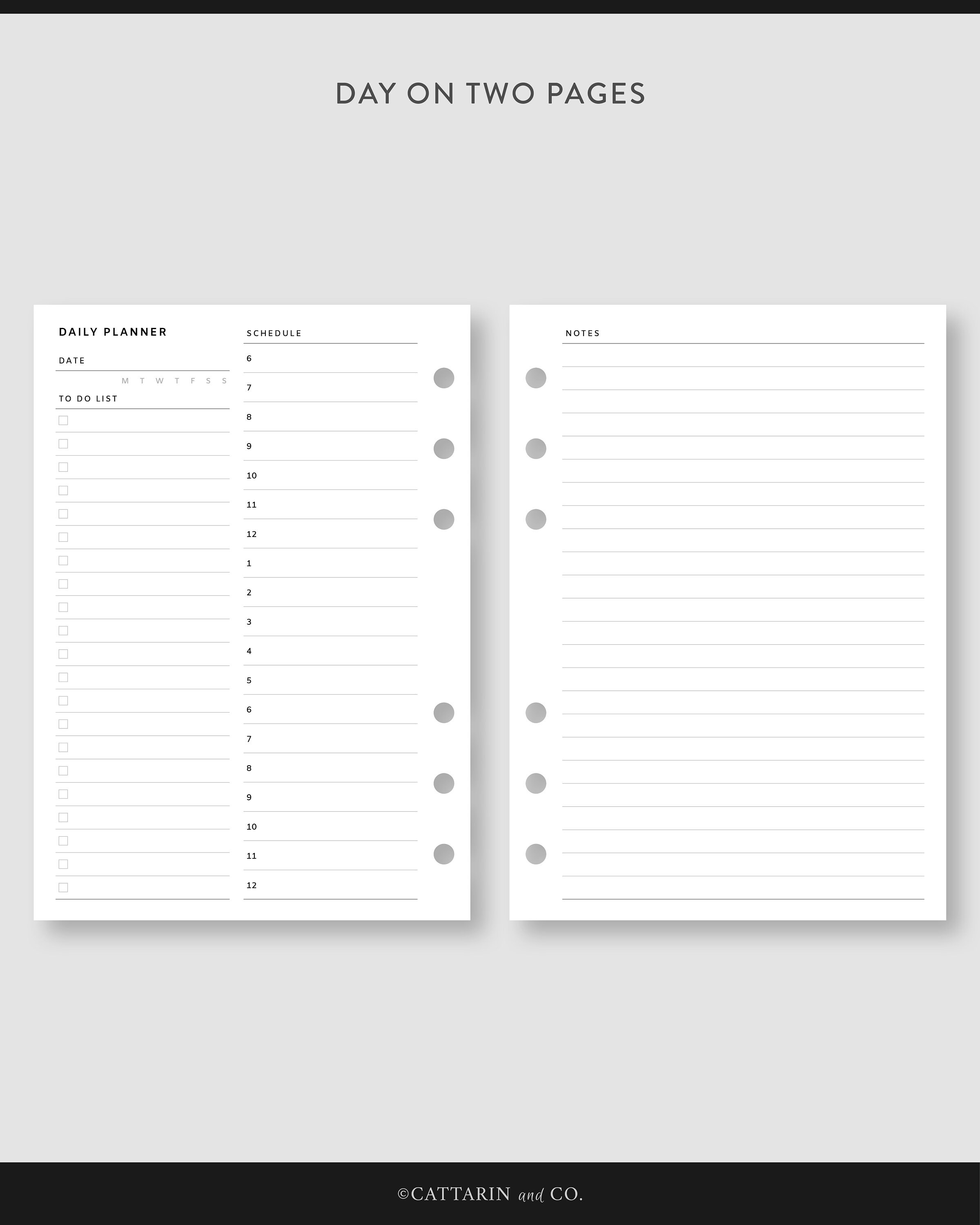 A6, Undated Planner Bundle | Printable Planner Kit | Yearly, Monthly ...