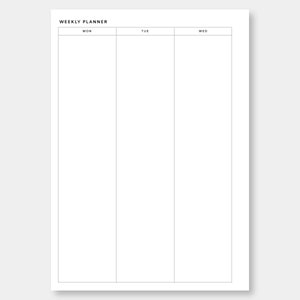 A5, Weekly Planner Printable | Week on Two Pages | Undated - Etsy