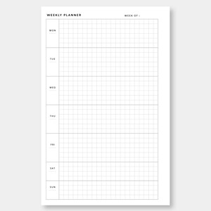 Half Letter Undated Weekly Planner Grid Paper Week on Two - Etsy