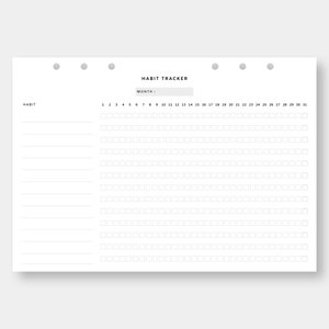 A5, Habit Tracker Printable | Landscape Layout - Etsy