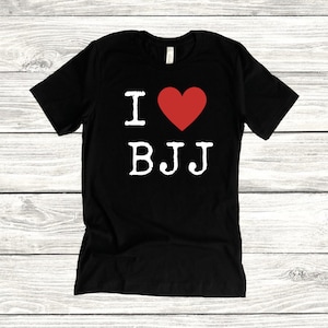 I Love BJJ Shirt,Brazilian Jiu Jitsu Shirt, Martial Arts Teacher Gift, Funny Jiu Jitsu Love Gift, Self Defense Fight Shirt, PTDS Awareness
