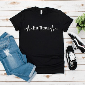 Jiu Jitsu Heart Beat Shirt, Brazilian Jiu Jitsu Shirt, Jiu Jitsu Youth Shirt, Self Defense Fight Shirt, Unisex Shirt, PTDS Awareness