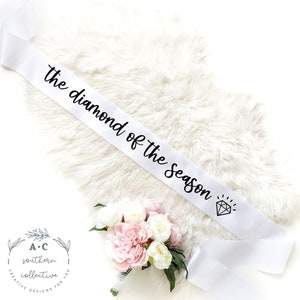 Diamond of the Season Bridgerton Sash, Bridgerton Inspired, Bridgerton Bride, Bridgerton Wedding, Bridgerton Bachelorette, Bridgerton Shower