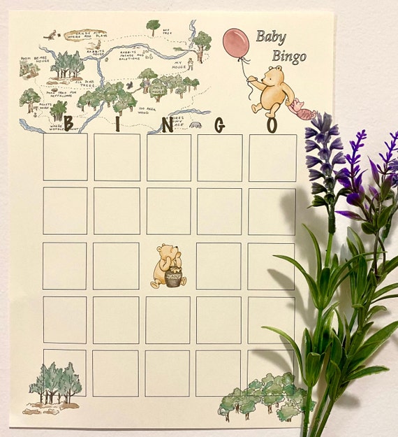 Winnie Baby Shower Games – Set Mit 30 Spielkarten Für Babyparty, Im Winnie-the-Pooh-Design