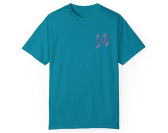 John Britten, Casual Unisex T-shirt, Vibrant Star-Embroidered Tee, Perfect for Everyday Wear