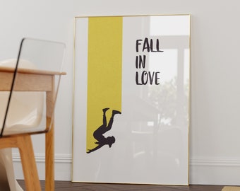 Fall in Love Poster - Wall Art - Art - Pictures Living Room - Premium Photo Paper Matte