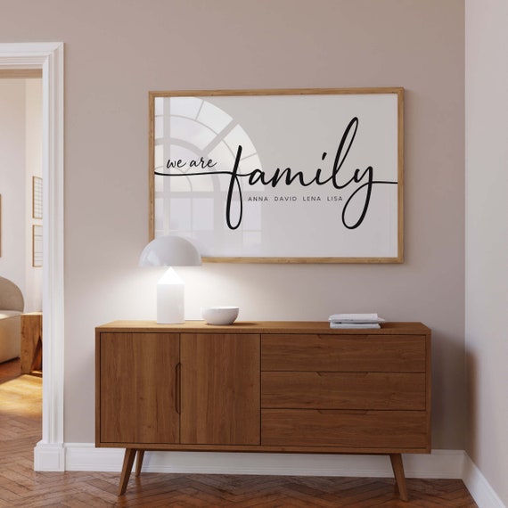 Familienposter mit Namen Premium Poster Print We are family