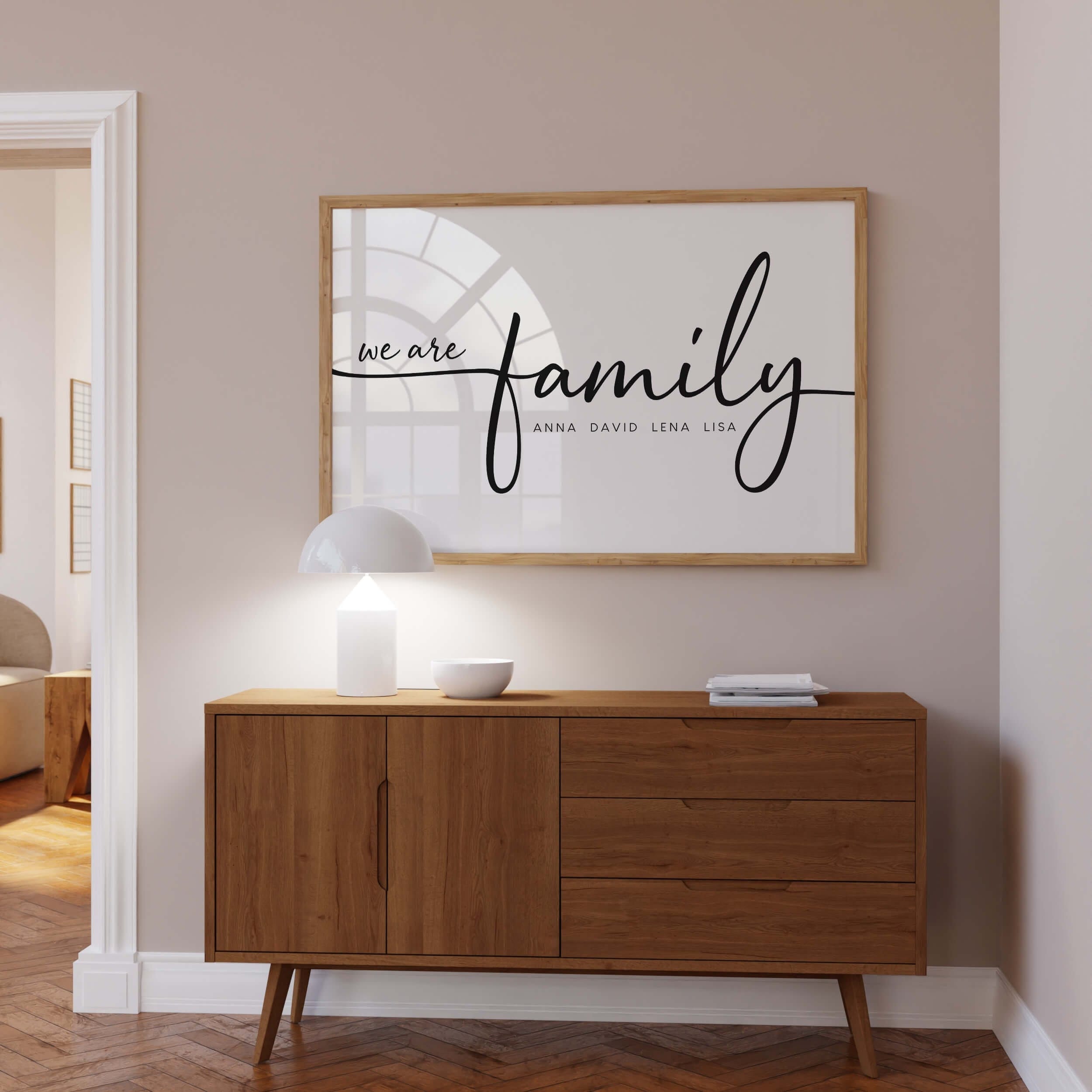 Family poster with name - Premium Poster Print - We are family - Wall hanging decoration - Family Ailem - Poster art prints picture gift