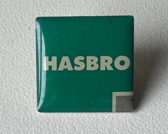 Rare HASBRO logo pin – mint green brand collectible