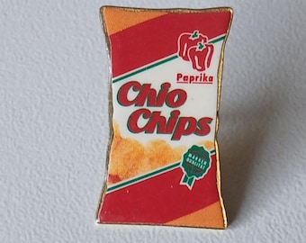 Chio Chips Bag Pin – 2000s Advertising Collectible