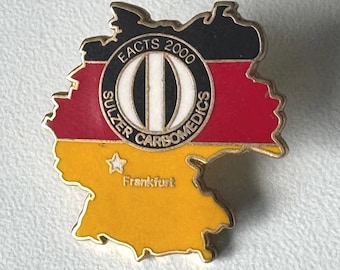 Rare EACTS 2000 Collectible – SULZER CARBOMEDICS Germany Enamel Pin (Frankfurt)
