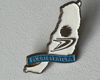 Fuerteventura Island Pin – Embossed Silhouette Badge for Collectors