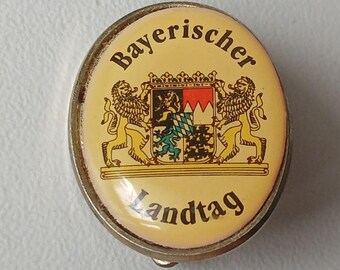 Rare Bavaria Brooch – Original State Parliament Crest Collectible