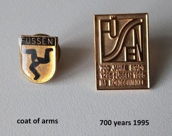 Füssen City Coat of Arms Pins - A Piece of History from the 80s/90s