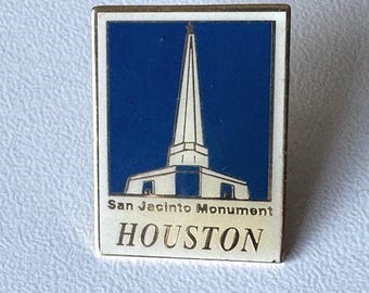 Houston pin – San Jacinto Monument enamel souvenir