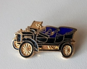 Argyll vintage car motif from around 1906 Pin blue, black, gold enamelled