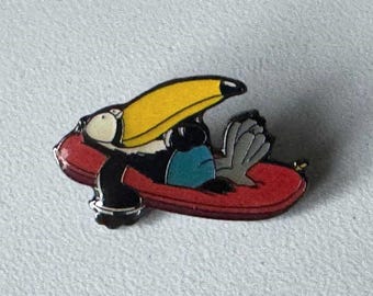 Toucan Pool Ring Pin – Fun Collector Piece – Colorful Soft Enamel Pin