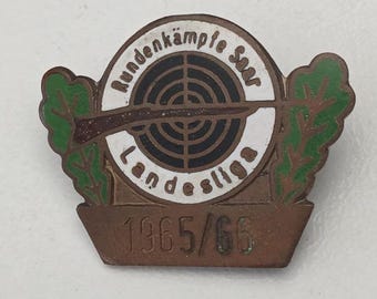 Saar Shooting Badge – Enamelled State League Pin 1965/66