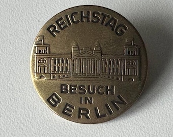 Reichstag Berlin brooch – embossed – 1990s period original collector item