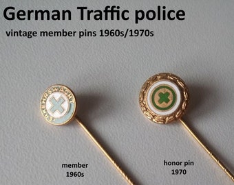Vintage pins traffic patrol