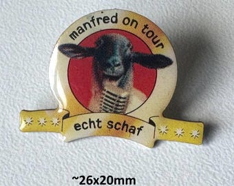 HR Manfred the Sheep pin – rare radio comedy collectible