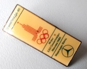 Mercedes-Benz Olympic Games Moscow 1980 - historical brooch boycott to late to issue