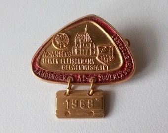 ADAC AC-Amberg Brooch: Heiner Fleischmann Memorial Ride - 1968