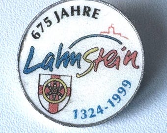 Lahnstein Anniversary Pin – City Crest Epoxy Badge for Collectors