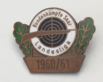 Saar Shooting Badge – Enamelled State League Pin 1960/61