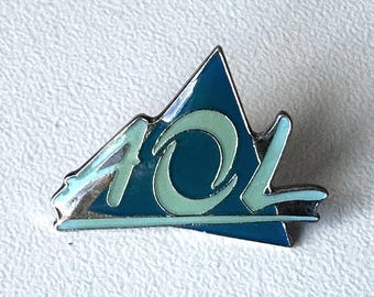 Rare AOL Logo Pin – Authentic Brand Collectors Piece