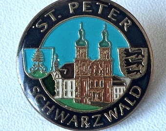 St. Peter monastery pin – rare Black Forest enamel piece