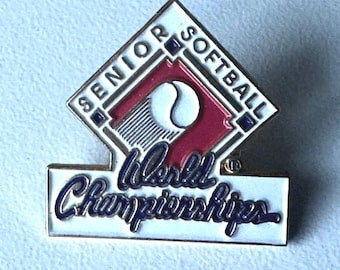 Senior Softball World Championships – Rare Tournament Pin with Embossed Design