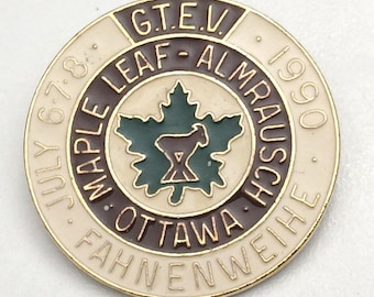Maple & Mountain Pride – G.T.E.V. Ottawa Flag Dedication Pin with Chamois in Maple Leaf
