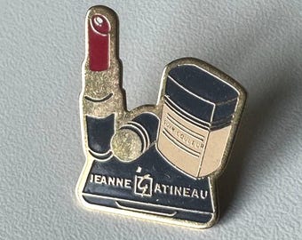 Rare Jeanne Atineau enamel pin – SOIN COULEUR lipstick brand design