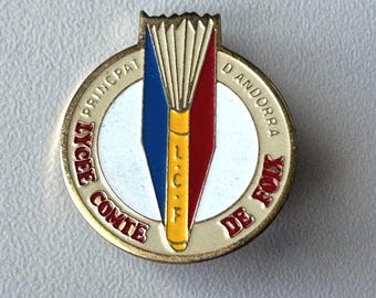 Andorra school pin – rare Lycée Comte de Foix emblem