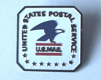 US Postal Service – Rare USPS Logo Pin with Embossed Vintage Design