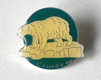 Arctic Charm to Wear – Rare Canada Polar Bear Enamel Pin