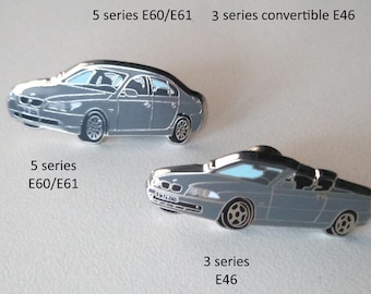 BMW 5 Series E60/E61, 3 Series E46 Convertible Motif Pins Enamel - select