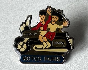 Rare OSMOY MOTOS Paris pin – motorcycle lovers collectible