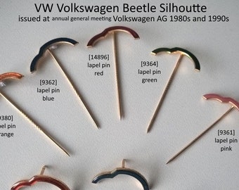 VW - Volkswagen Beetle Silhouette badges and pins