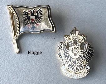 Austro‑Hungarian Double‑Eagle Pins – Flag & Crest Designs for Collectors
